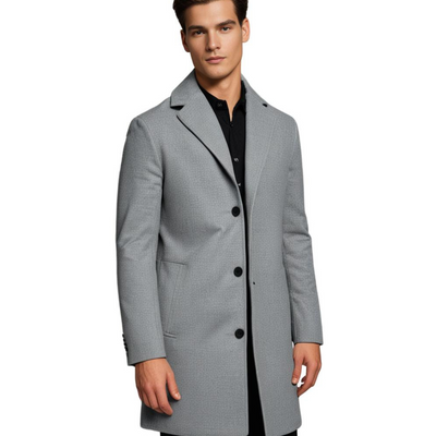 Men's Long Wool Coat | Elegant