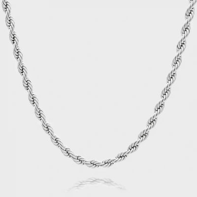 Rope Chain Necklace 3mm (Silver Finish)