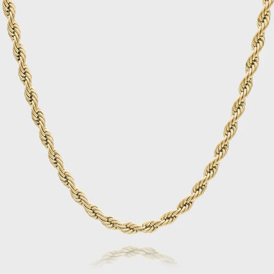 Rope Chain Necklace 3mm (Gold Plated)