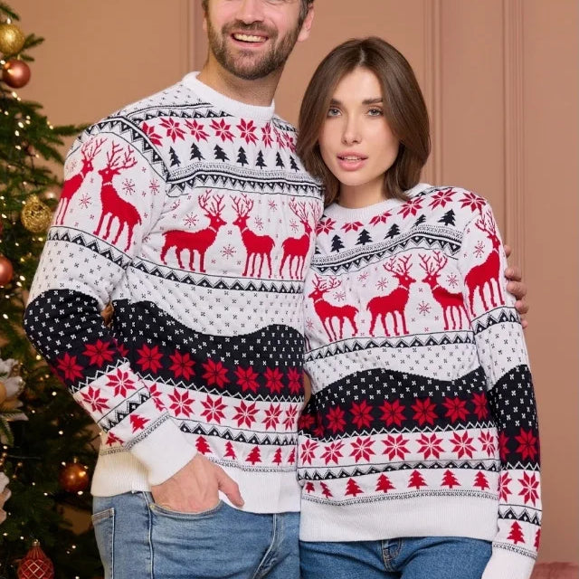 Classic Red Sweater for Christmas Couple