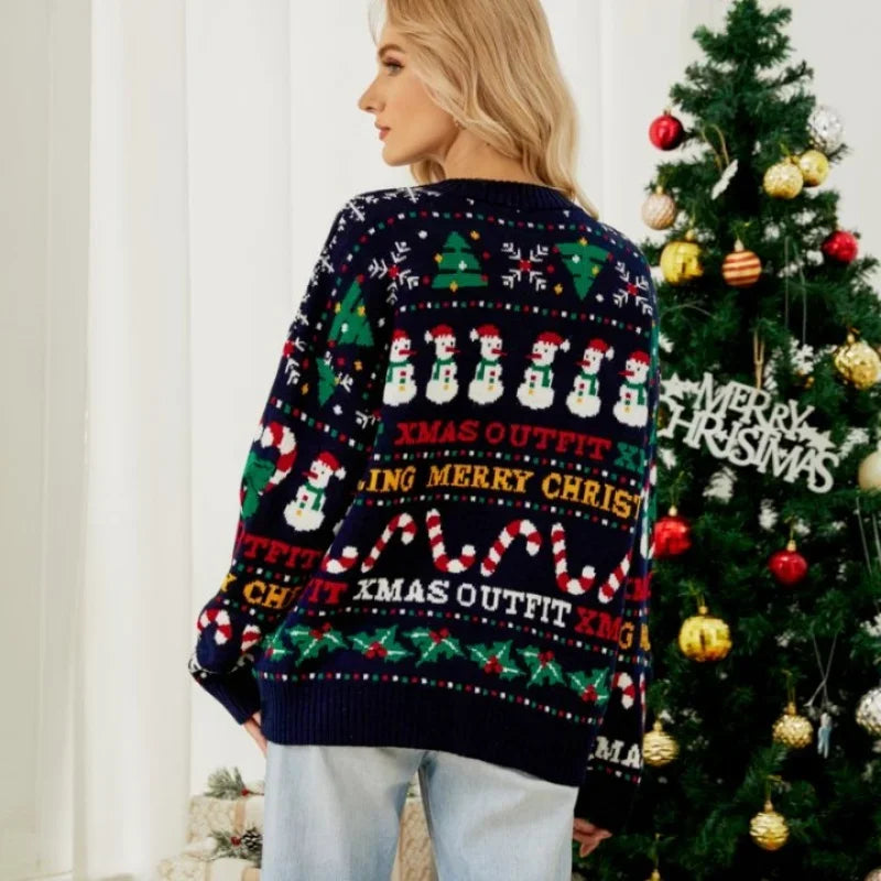 Warm Soft O Neck Christmas Knitwear