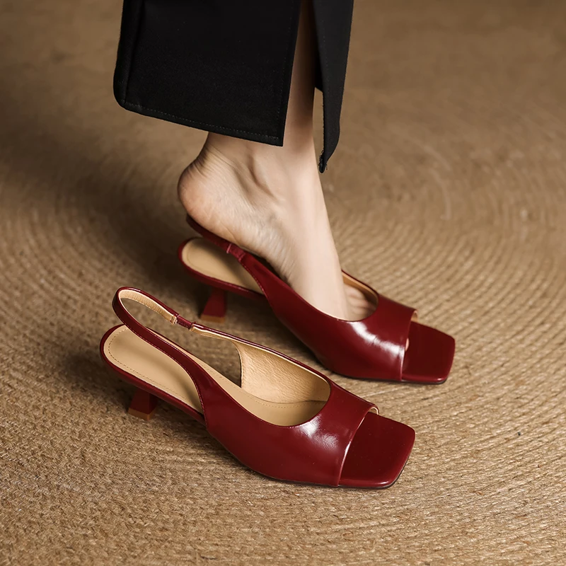 Alden & Archer™| Kendra Leather Slingbacks