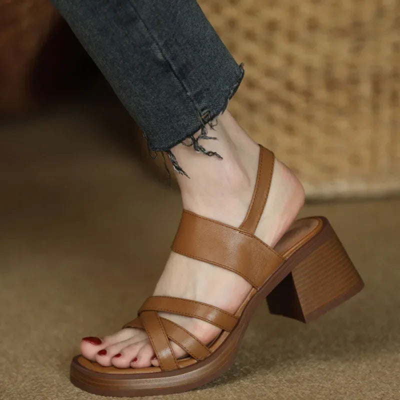 Alden & Archer™| Sivena Thick Heel Sandals
