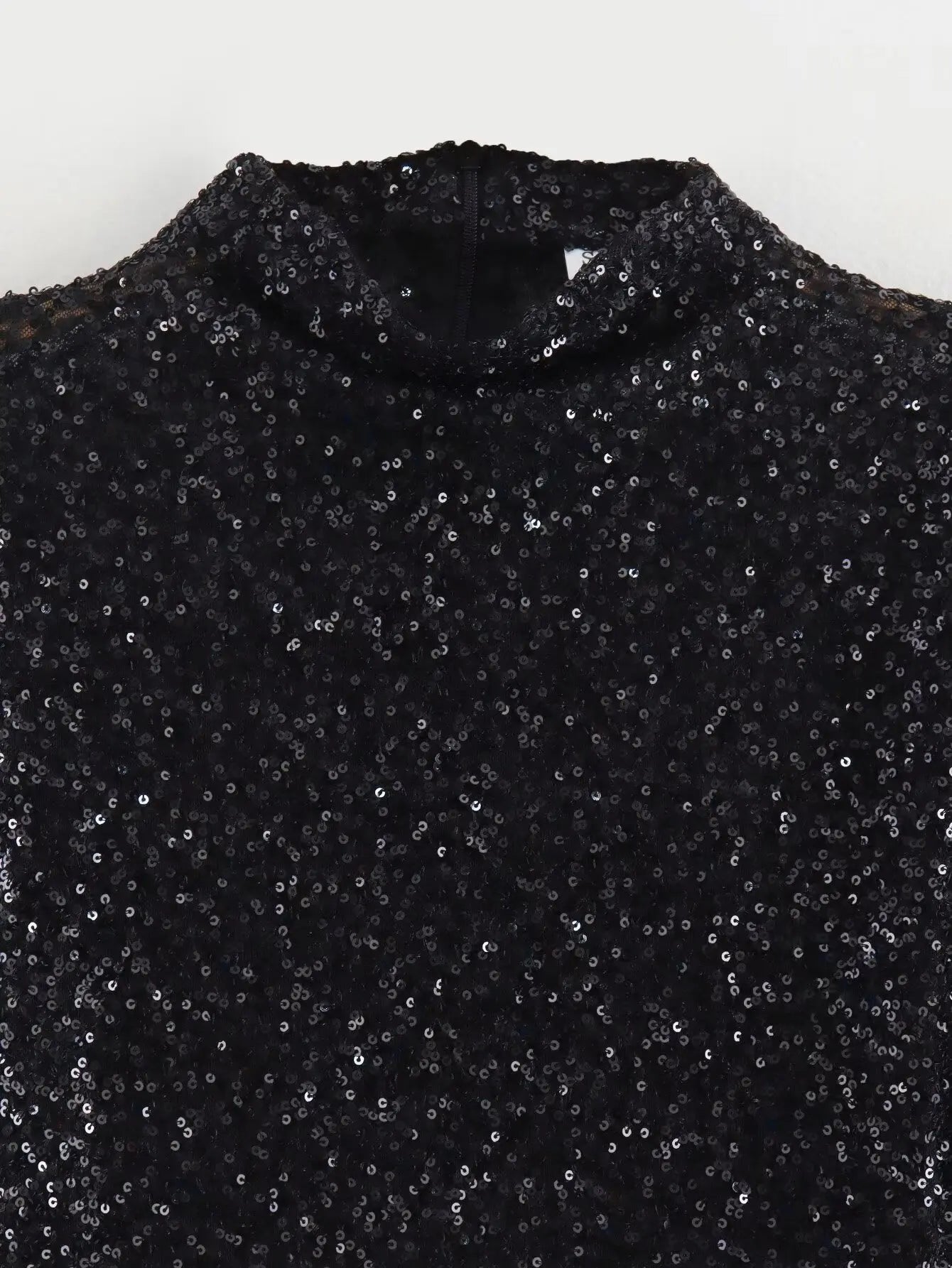 Sequinned Dress With Shoulders Pads