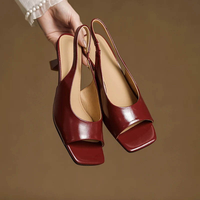Alden & Archer™| Kendra Leather Slingbacks