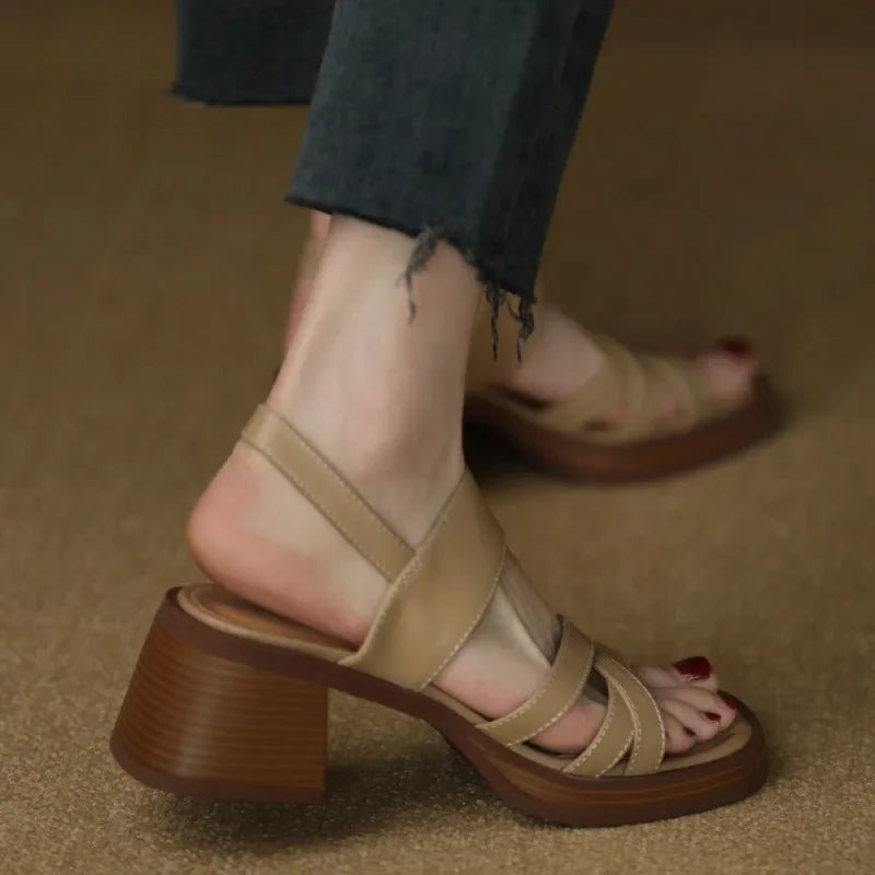 Alden & Archer™| Sivena Thick Heel Sandals