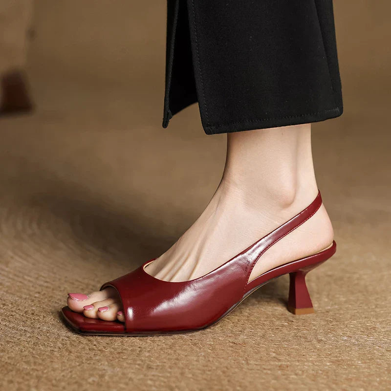 Alden & Archer™| Kendra Leather Slingbacks