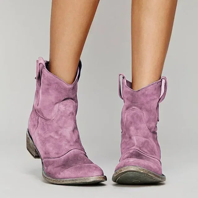 Amelia | Vintage Cowboy Ankle Boots