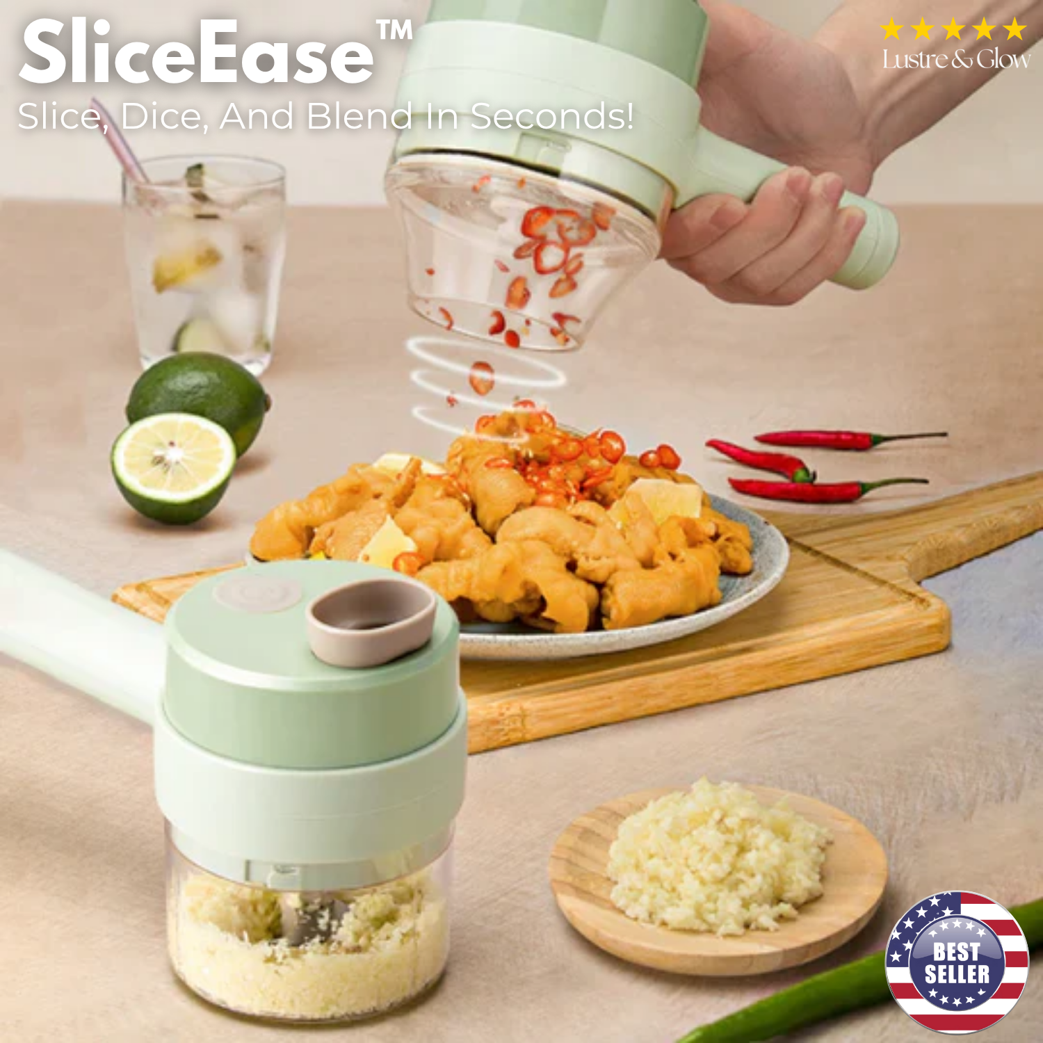 SliceEase™ | Slice, Dice, And Blend In Seconds!