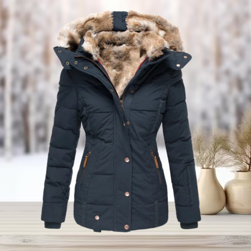Freya | Faux Fur Winter Jacket with Hood
