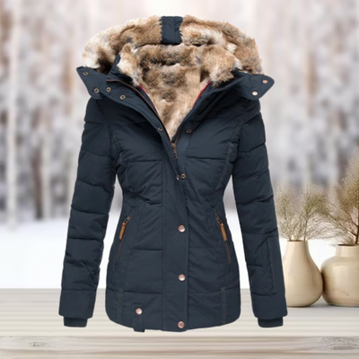 Freya | Faux Fur Winter Jacket with Hood