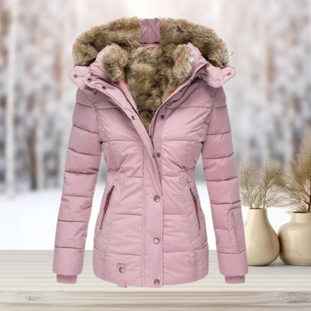 Freya | Faux Fur Winter Jacket with Hood
