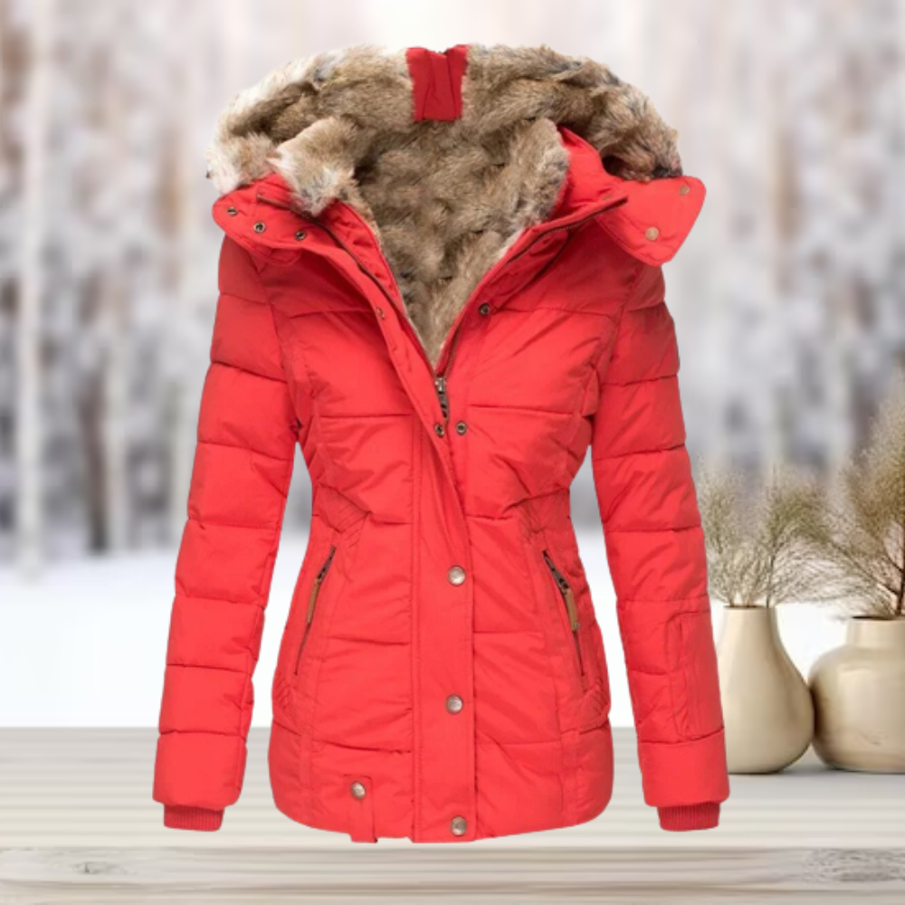 Freya | Faux Fur Winter Jacket with Hood