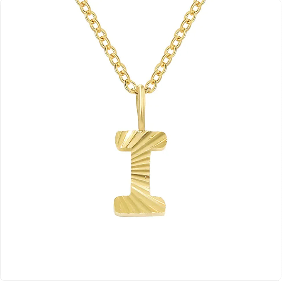 Alphabet Pendant Necklace (stainless steel)