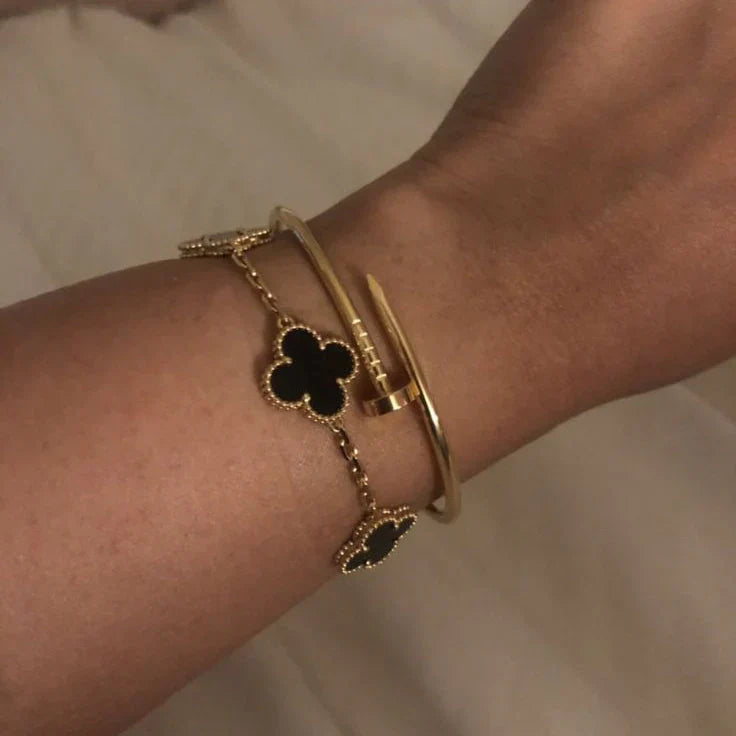 Clover Bracelet (gold finish)