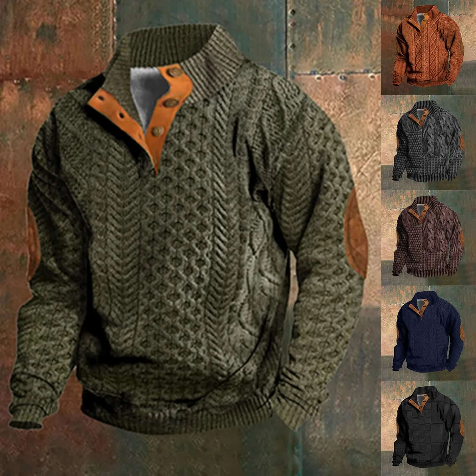 Bluma - Casual retro cashmere sweater for men