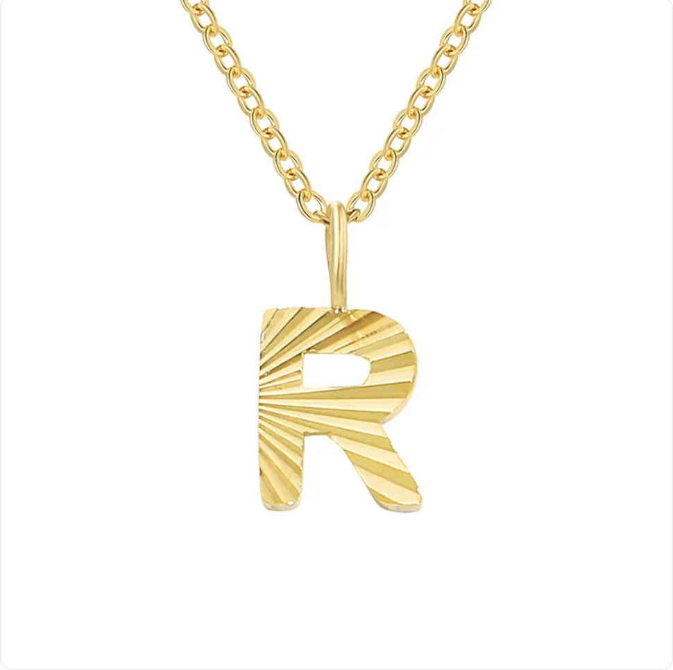 Alphabet Pendant Necklace (stainless steel)