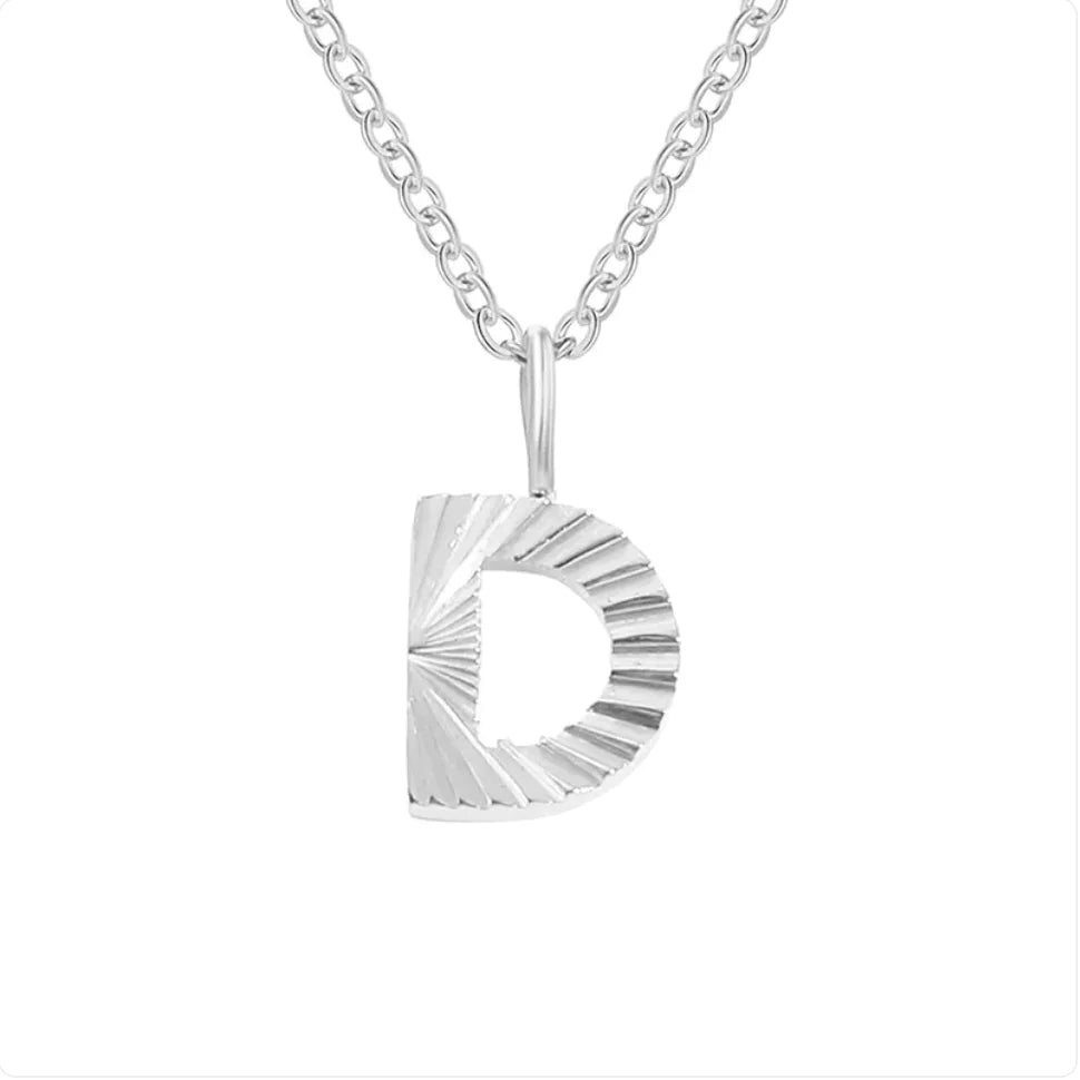 Alphabet Pendant Necklace (stainless steel)