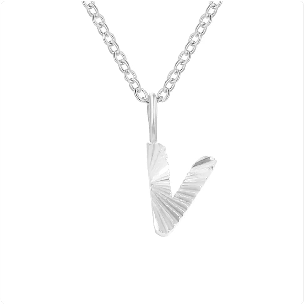 Alphabet Pendant Necklace (stainless steel)