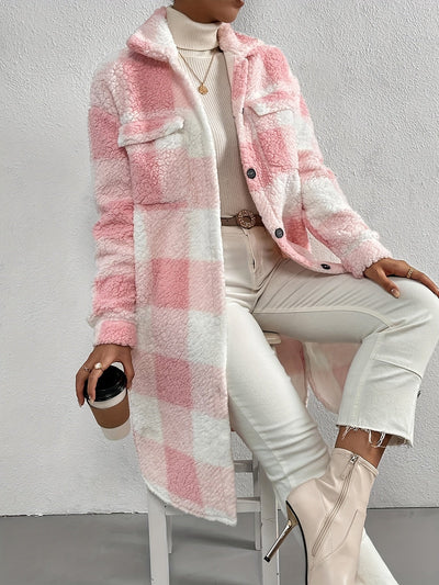 Lydia | Plaid Teddy Jacket for Extra Warmth
