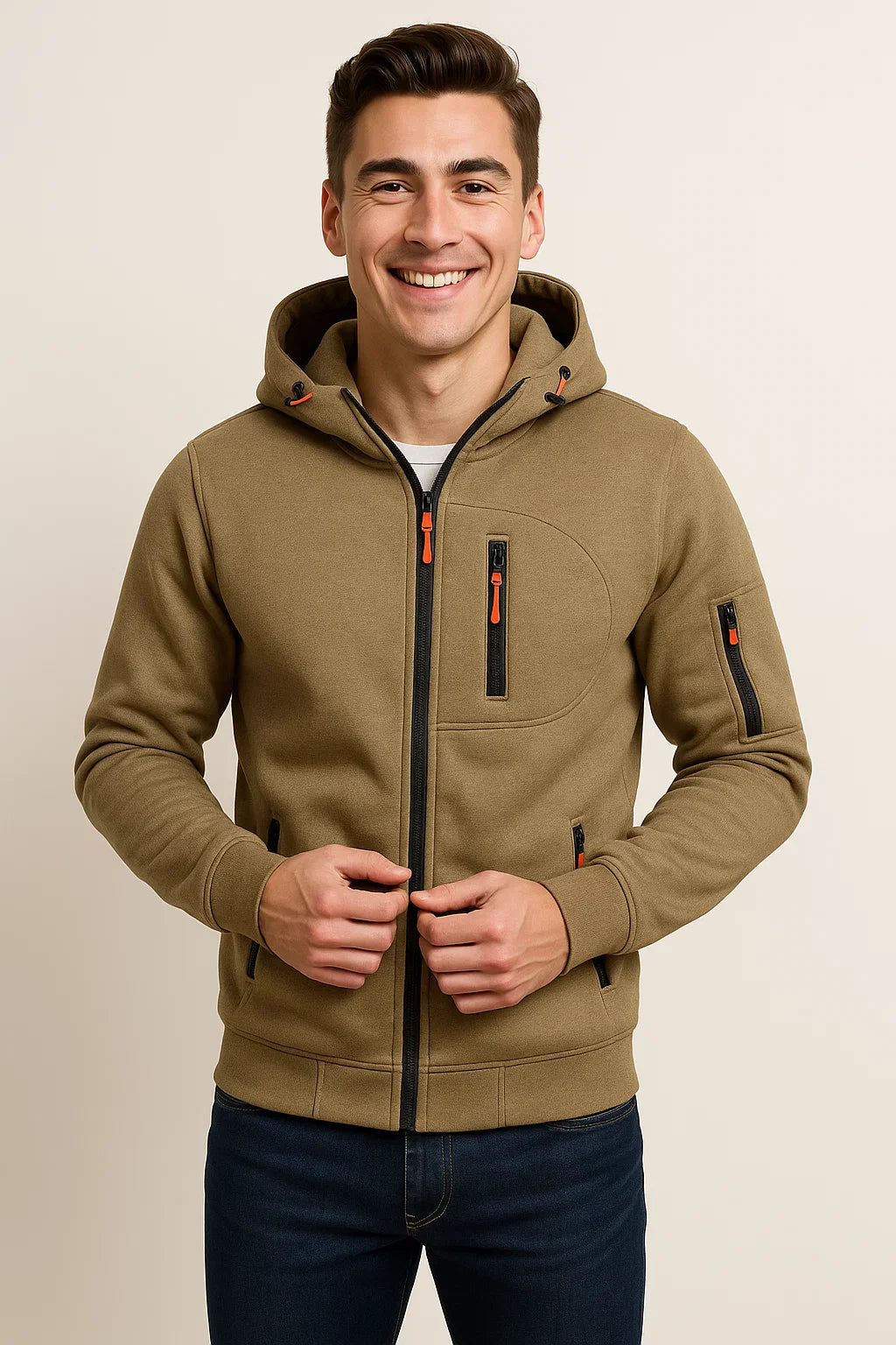 Soft Men's Hoodie with Zipper