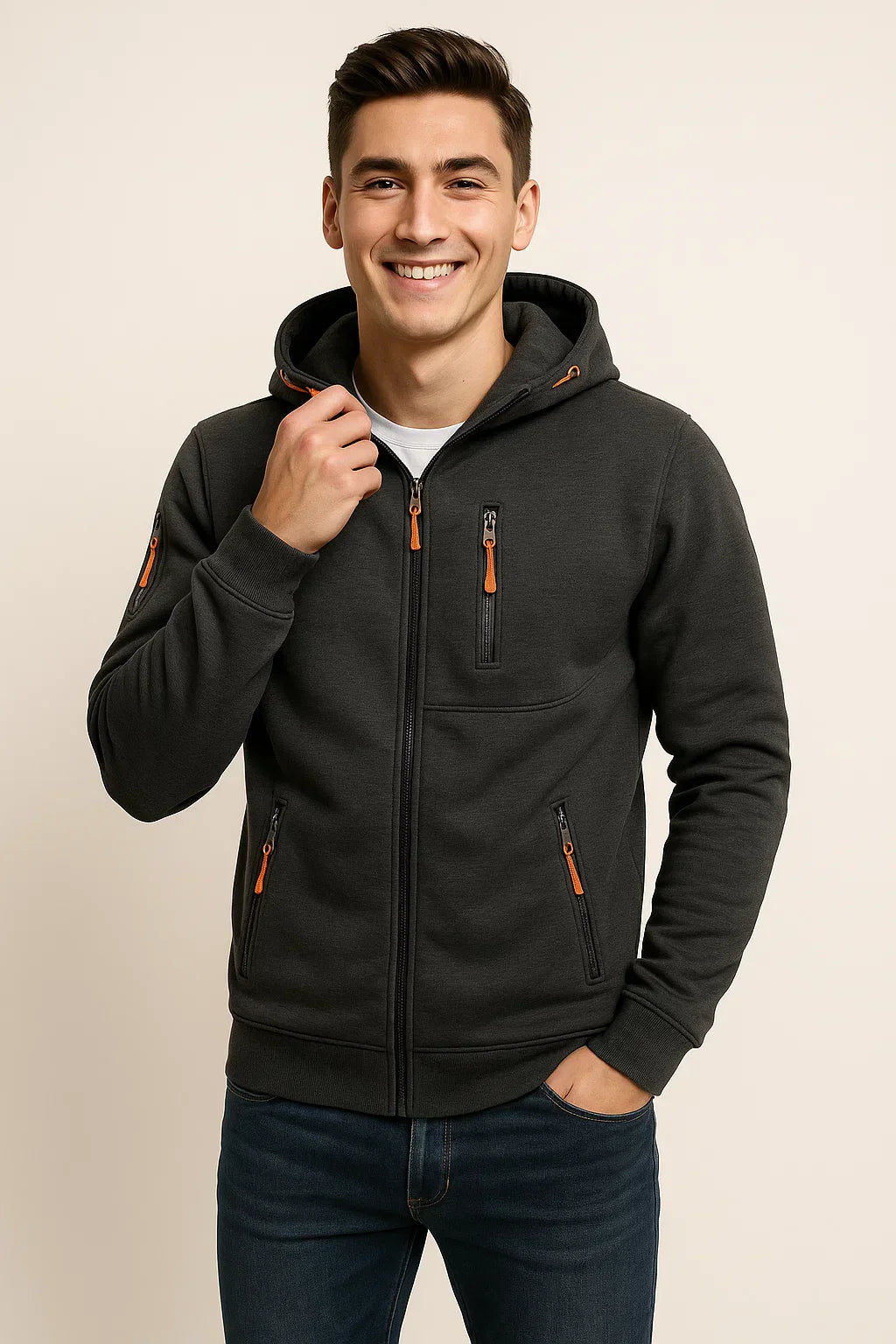 Soft Men's Hoodie with Zipper