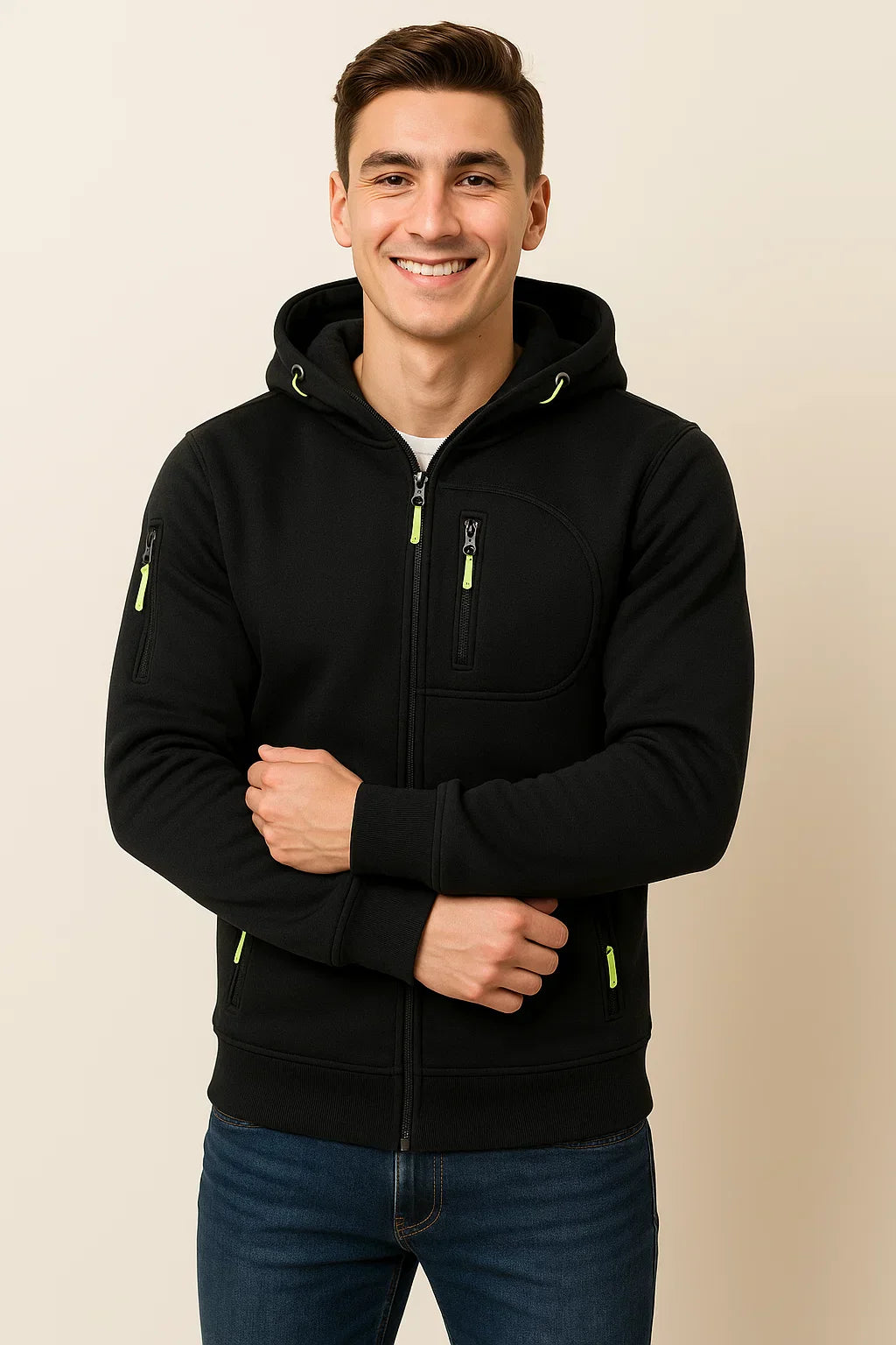 Soft Men's Hoodie with Zipper