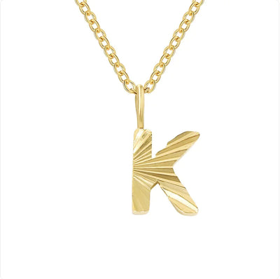 Alphabet Pendant Necklace (stainless steel)