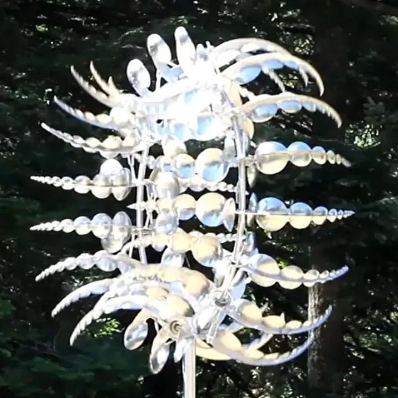 Elegant rotating sculpture for an enchanting garden