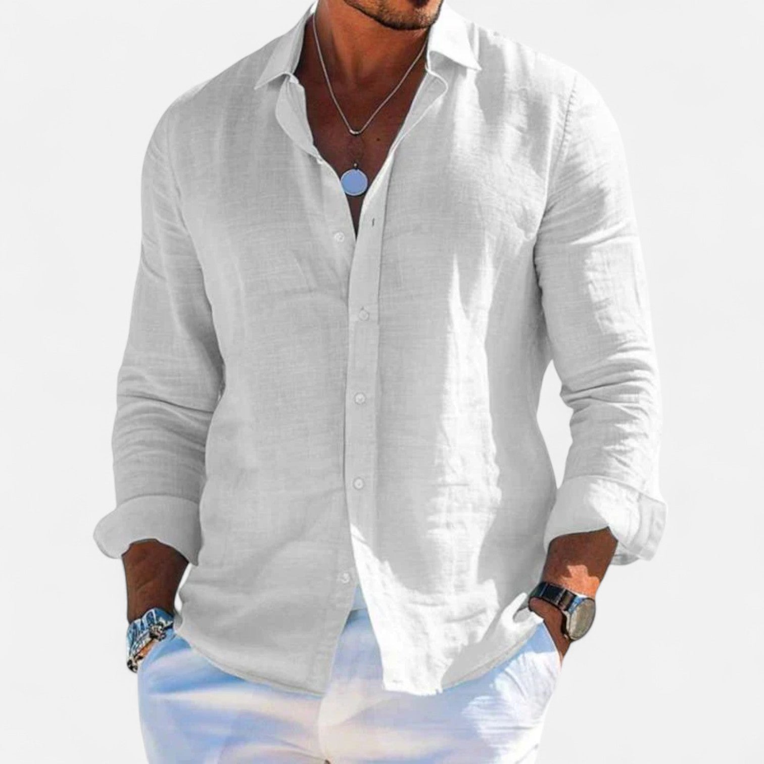 Men’s Cotton-Linen Casual Shirt – Effortless Comfort, Timeless Style