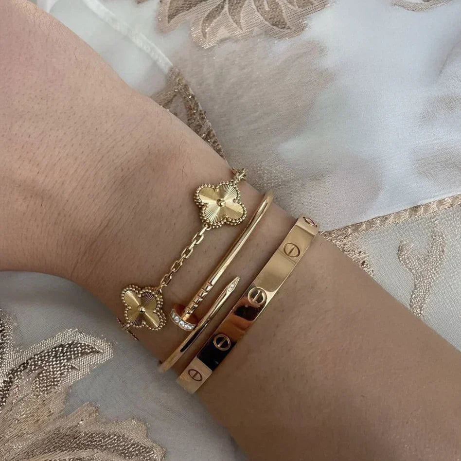 Trio Bracelet Set (gold finish, 3-piece)