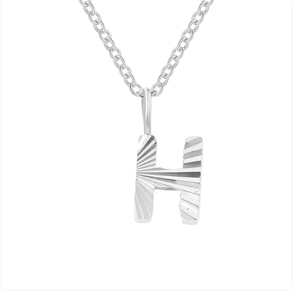 Alphabet Pendant Necklace (stainless steel)