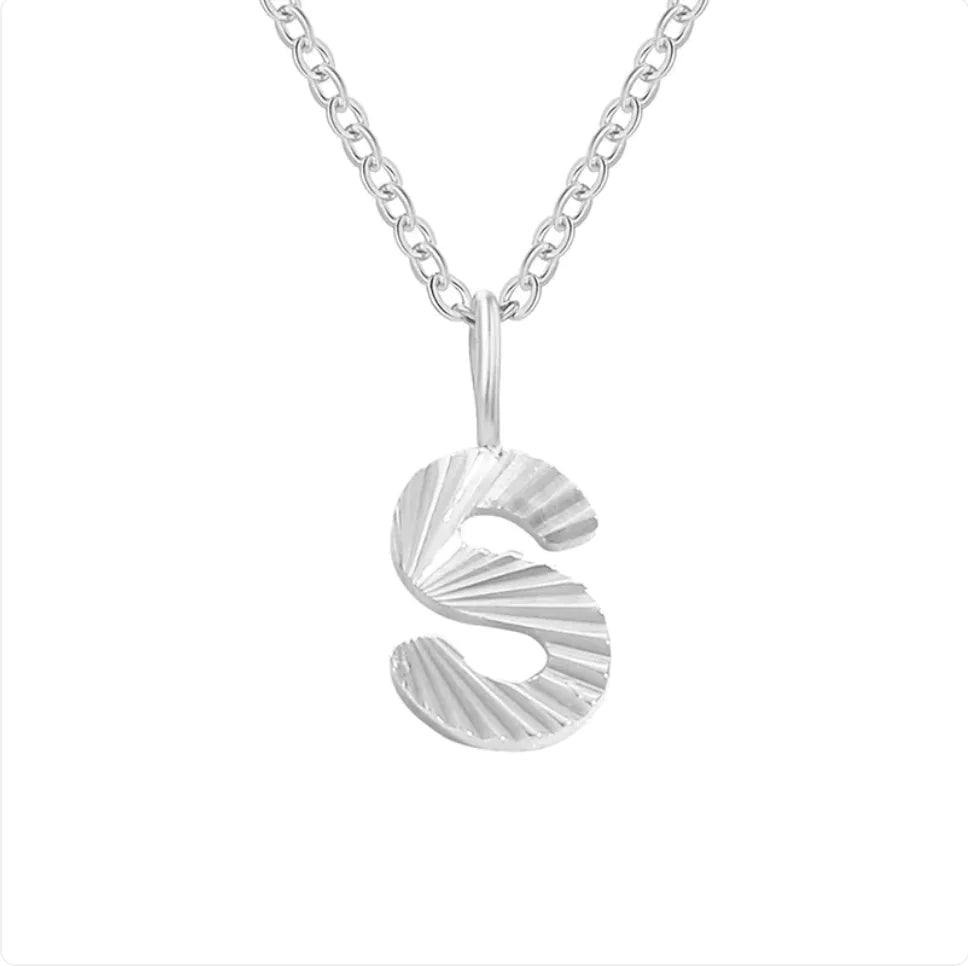 Alphabet Pendant Necklace (stainless steel)