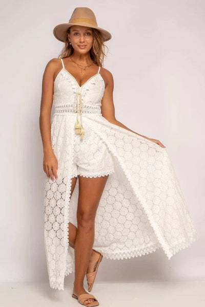 Nina™ Chic White Ibiza Dress