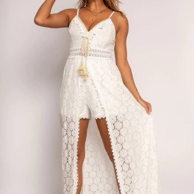 Nina™ Chic White Ibiza Dress