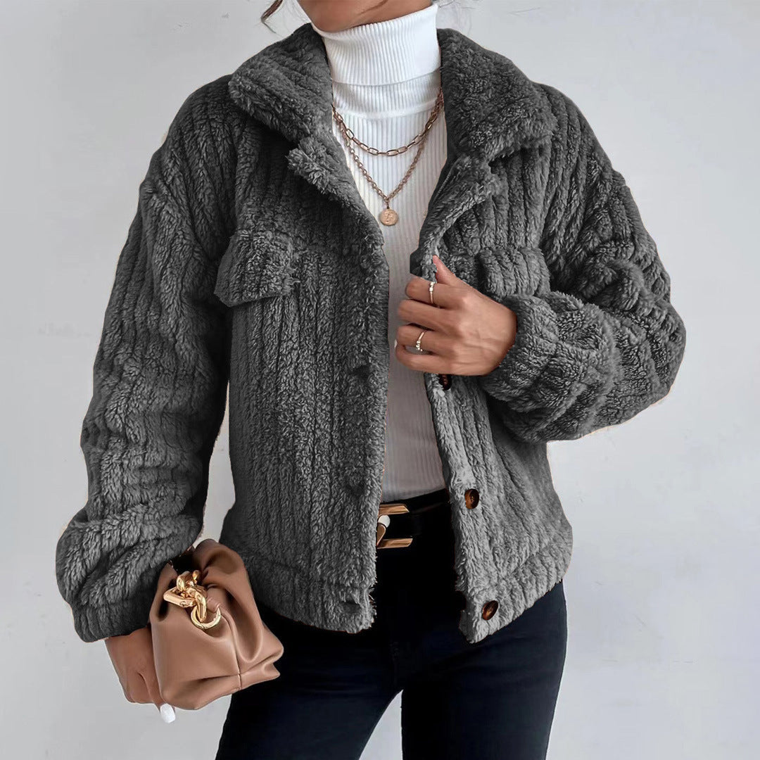 Jasmine | Winter Long Sleeve Teddy Jacket