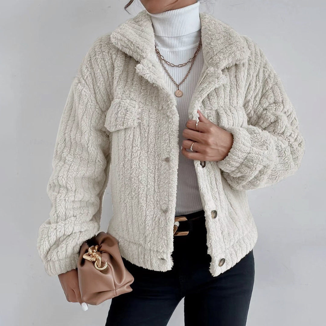 Jasmine | Winter Long Sleeve Teddy Jacket