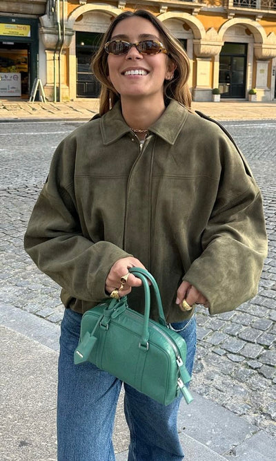Kaori | Suede pilot jacket