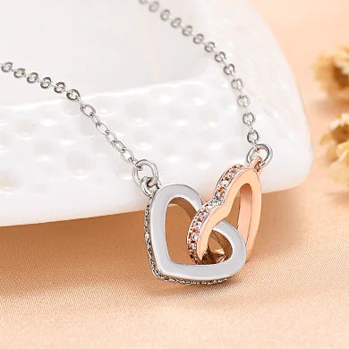 Hearts Intertwined Necklace (stainless steel)
