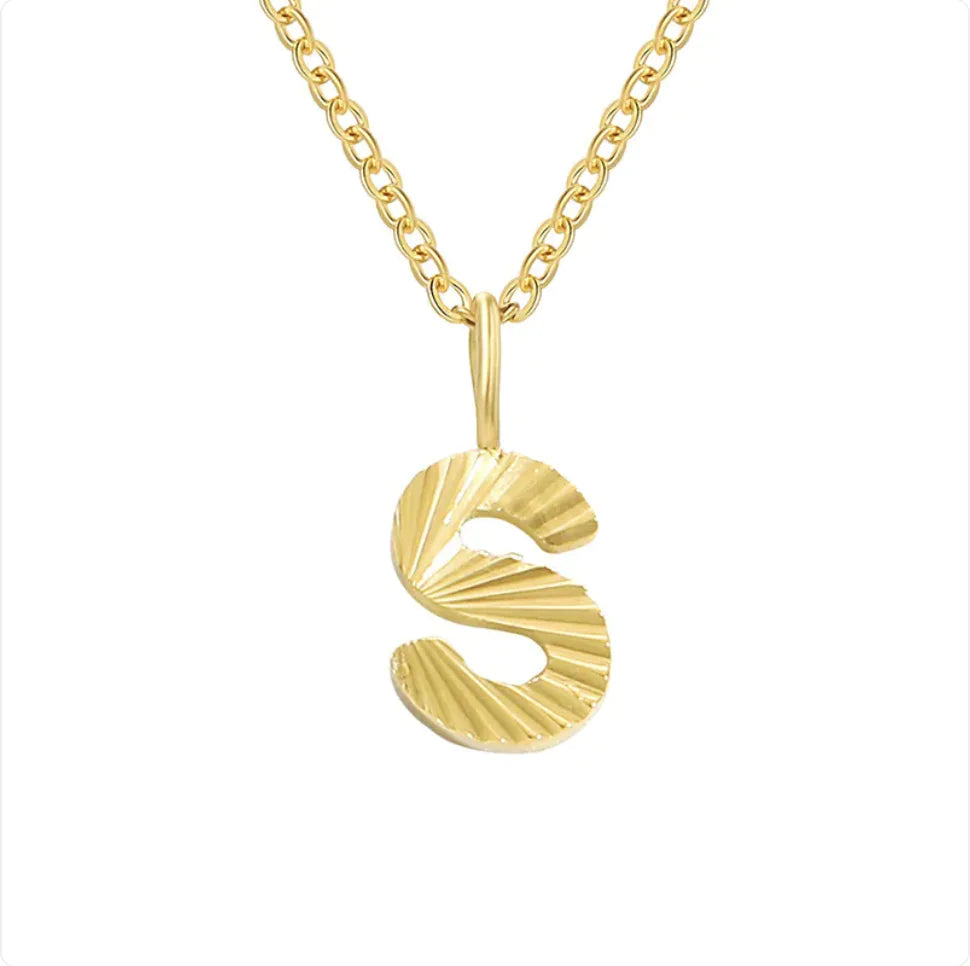 Alphabet Pendant Necklace (stainless steel)