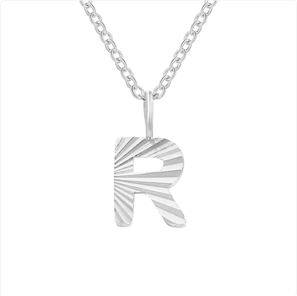 Alphabet Pendant Necklace (stainless steel)