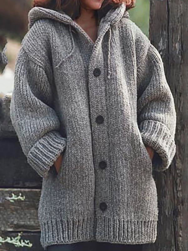 Amelia | Women's Cozy Hooded Knit Cardigan
