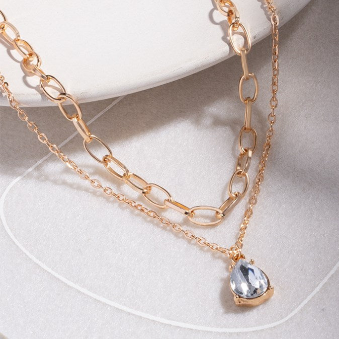 Double Layer Necklace 18K Gold (gold finish)