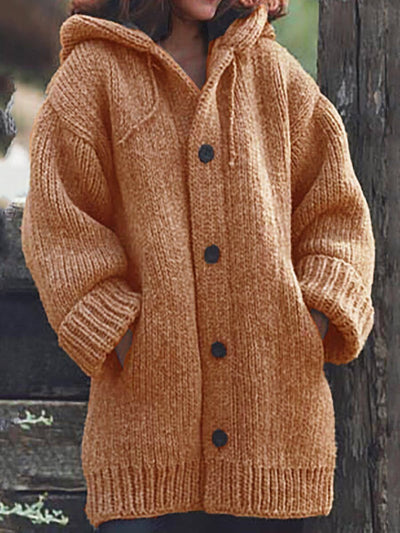 Amelia | Women's Cozy Hooded Knit Cardigan