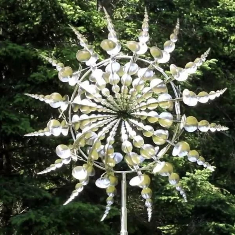 Elegant rotating sculpture for an enchanting garden