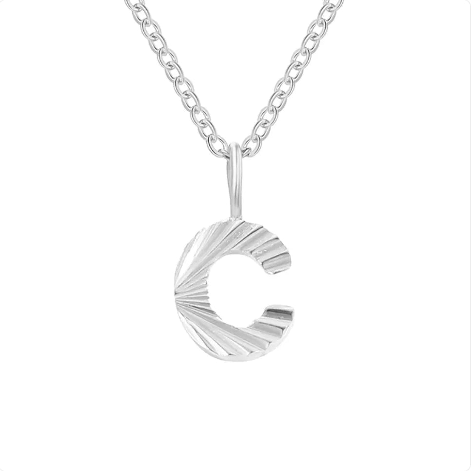Alphabet Pendant Necklace (stainless steel)