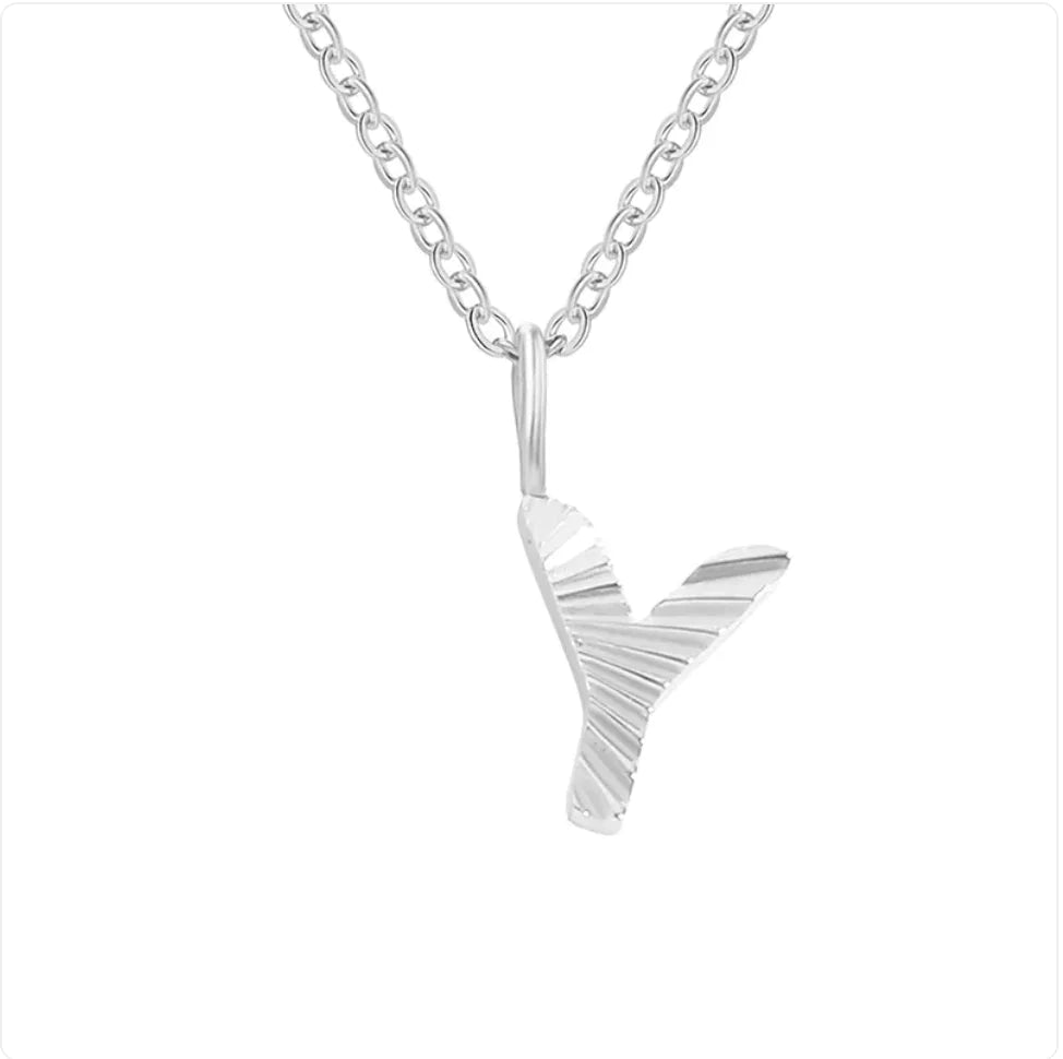 Alphabet Pendant Necklace (stainless steel)