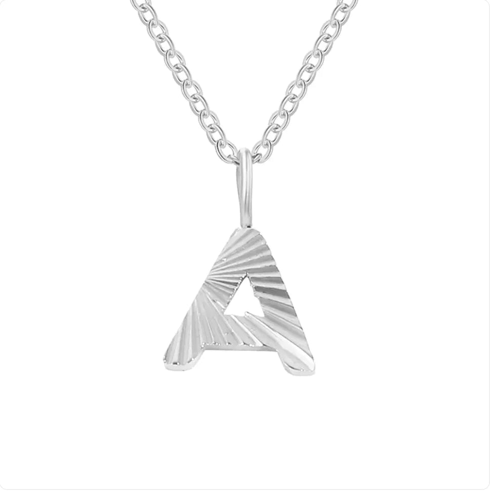 Alphabet Pendant Necklace (stainless steel)