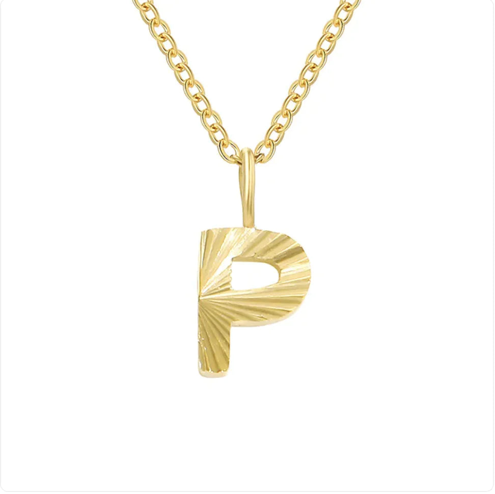 Alphabet Pendant Necklace (stainless steel)