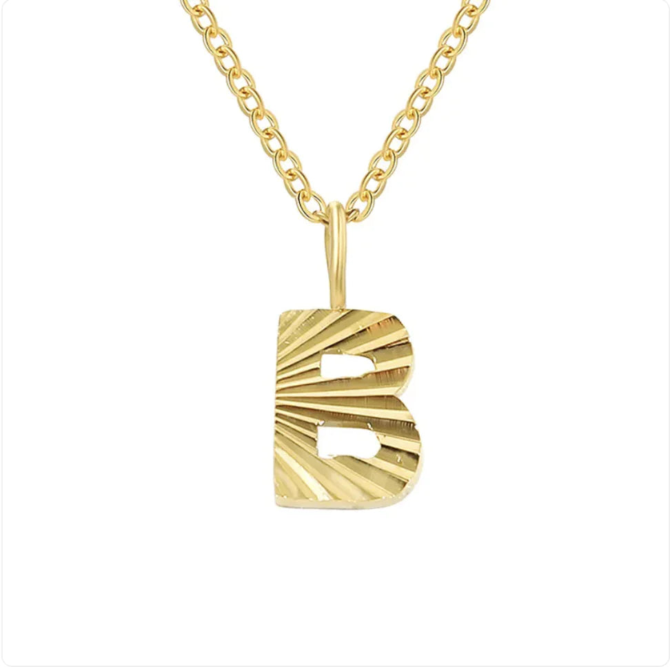 Alphabet Pendant Necklace (stainless steel)